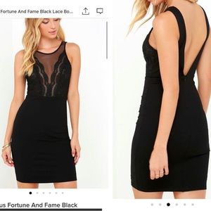 Lulus Black Lace Mini Dress